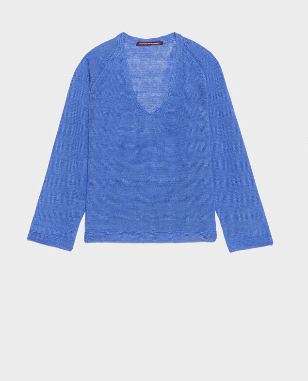 Linen jumper Amparo blue