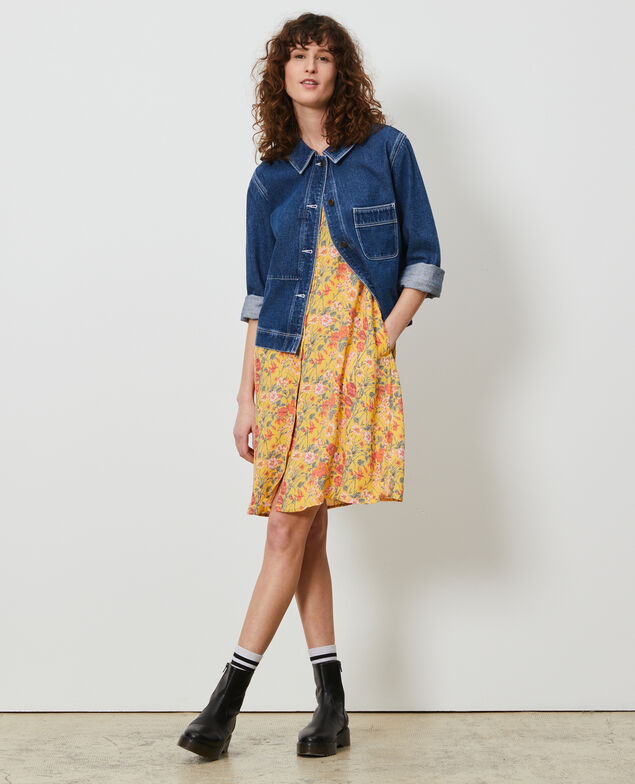 Short denim jacket Denim vintage wash