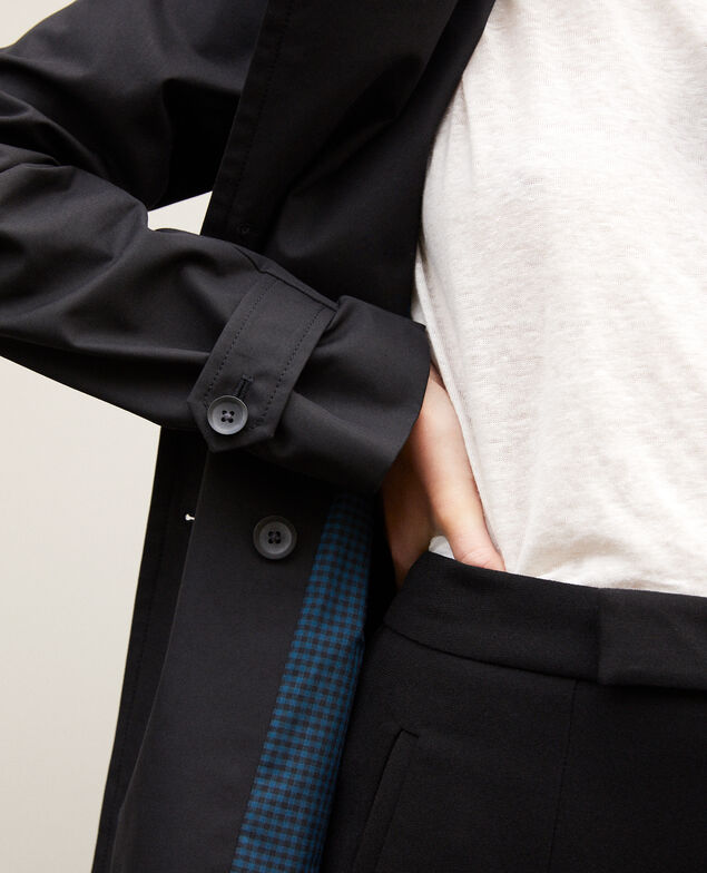 Mid-length trench coat Black