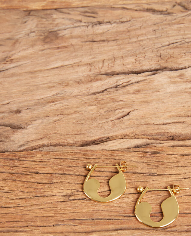 Safety pin earrings Gold