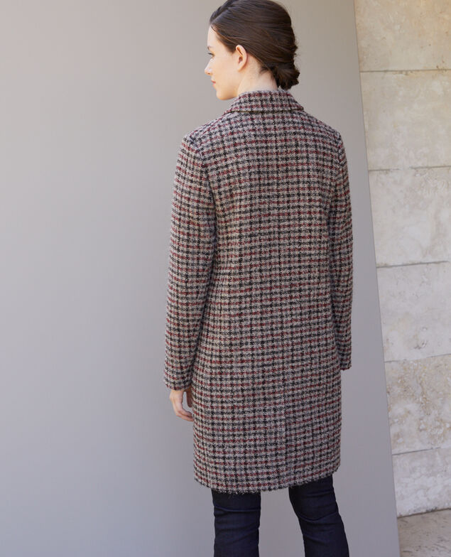 Straight fit coat Red
