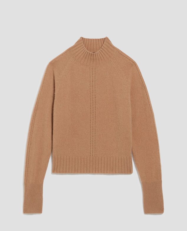 Cashmere polo neck jumper I321 camel