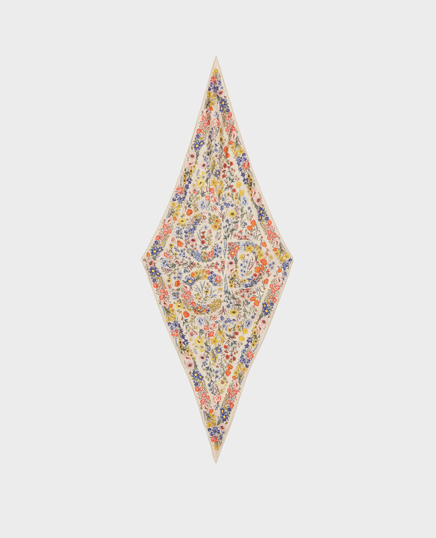 Silk diamond scarf Tapioca