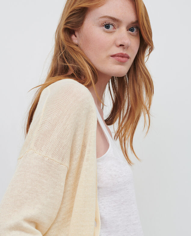 Linen cardigan 01 white