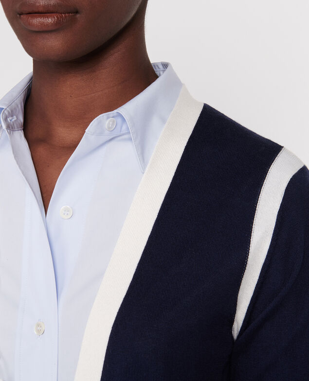 Cardigan Stripes maritime blue gardenia