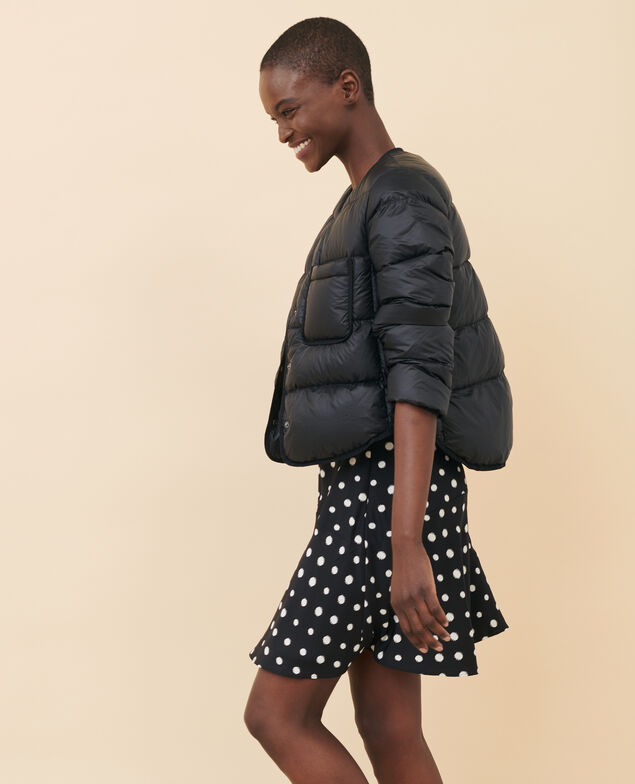 Silk mini skirt 95 print black