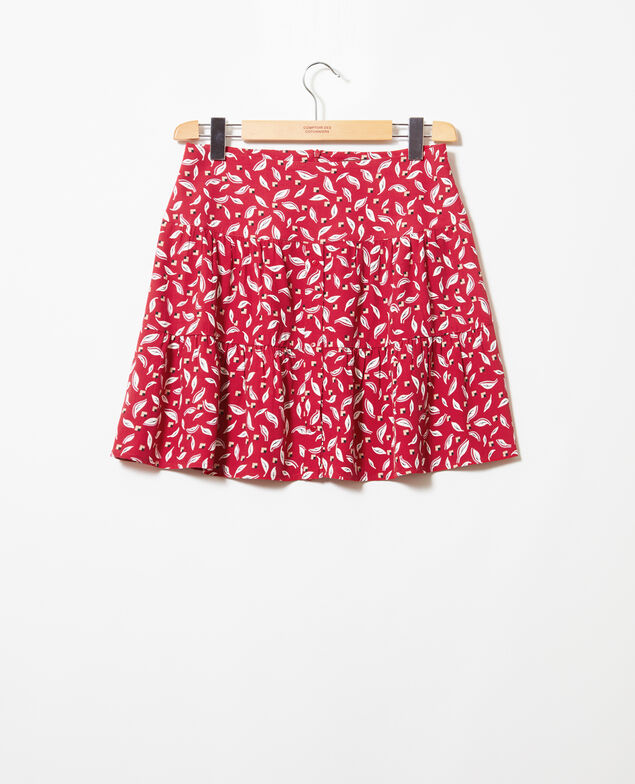 Frilly skirt Earth red