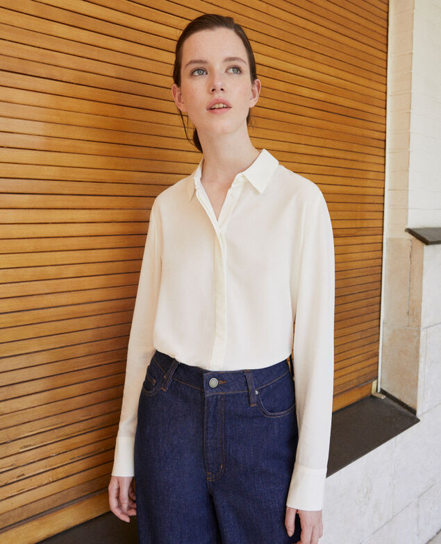 Straight-cut shirt Off white
