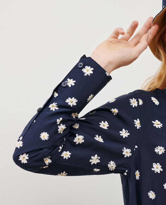 Silky shirt dress 0694 daisy