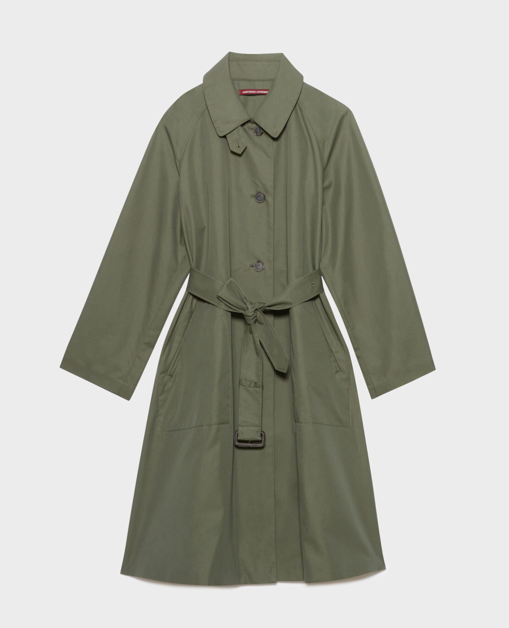 COMPTOIR DES COTONNIERS 半袖セーター L ダークグリーン CATHERINE - Loose trench thyme green - Comptoir des Cotonniers