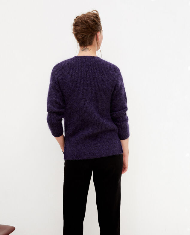 Mohair blend cardigan Purple