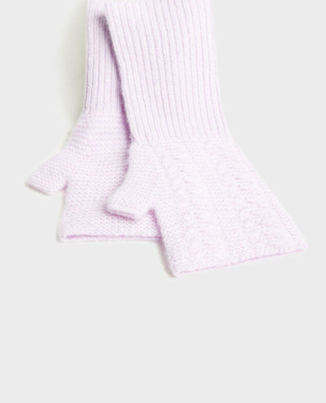 Cashmere mittens Pastel lilac