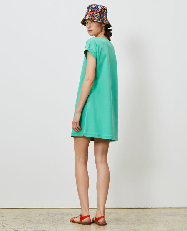 Organic cotton mini dress Jade cream