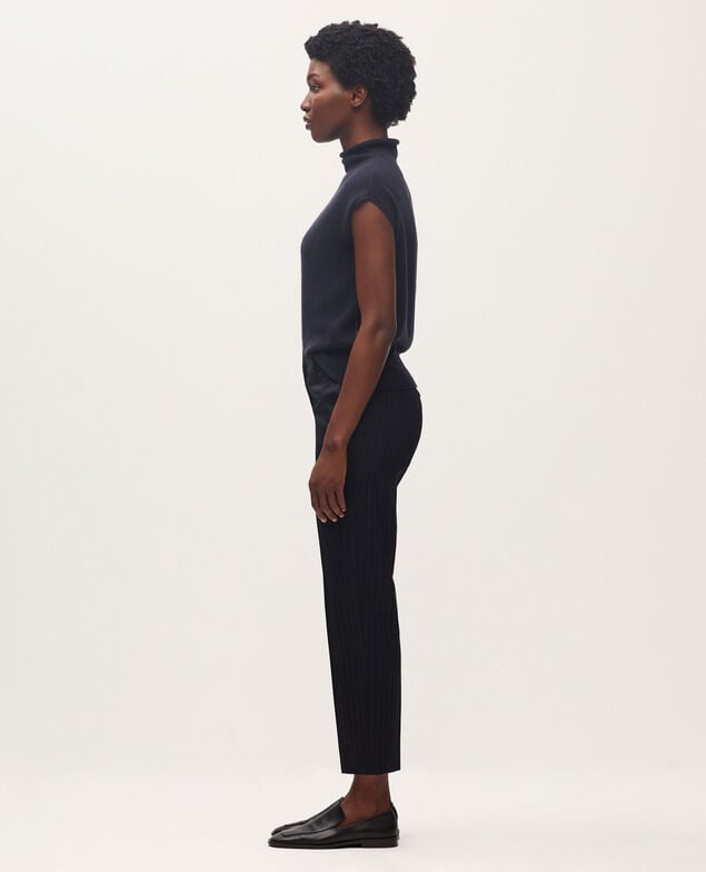 Wool cigarette trousers K690 st navy
