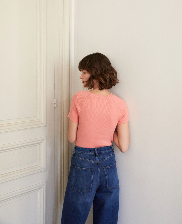 100% cotton jumper Burnt coral