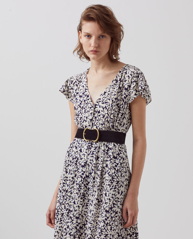 LUDIVINE - Fluid printed dress H000 petal blue