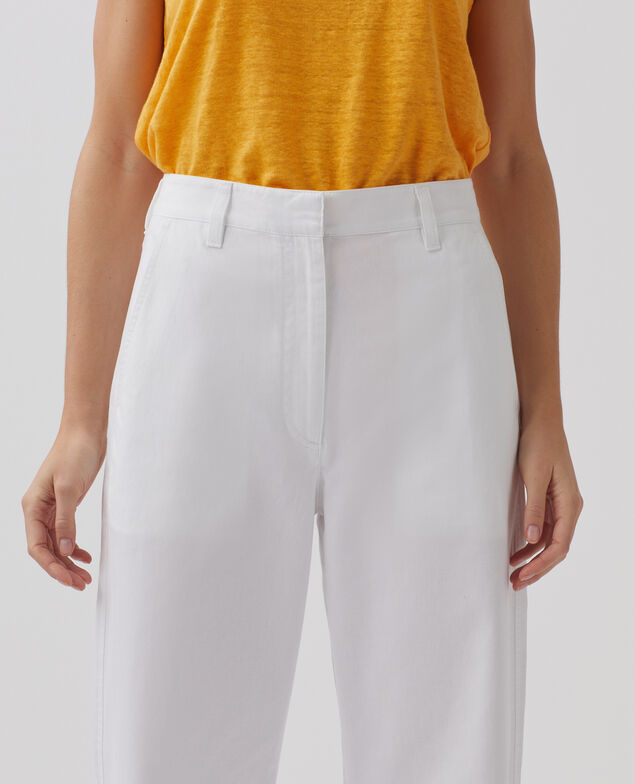 BLANDINE - Straight trousers H001 brillant white