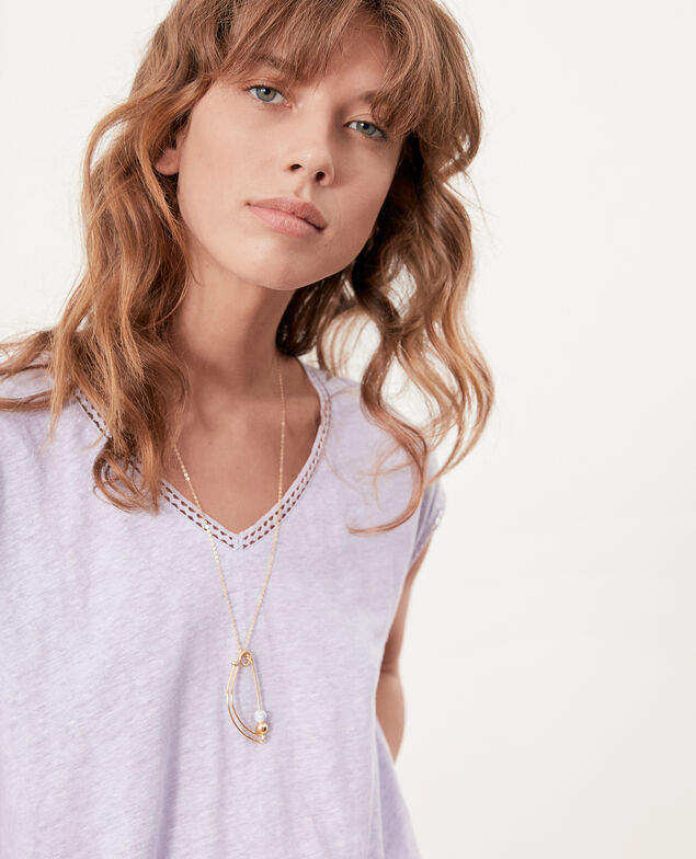 Linen T-shirt Light iris