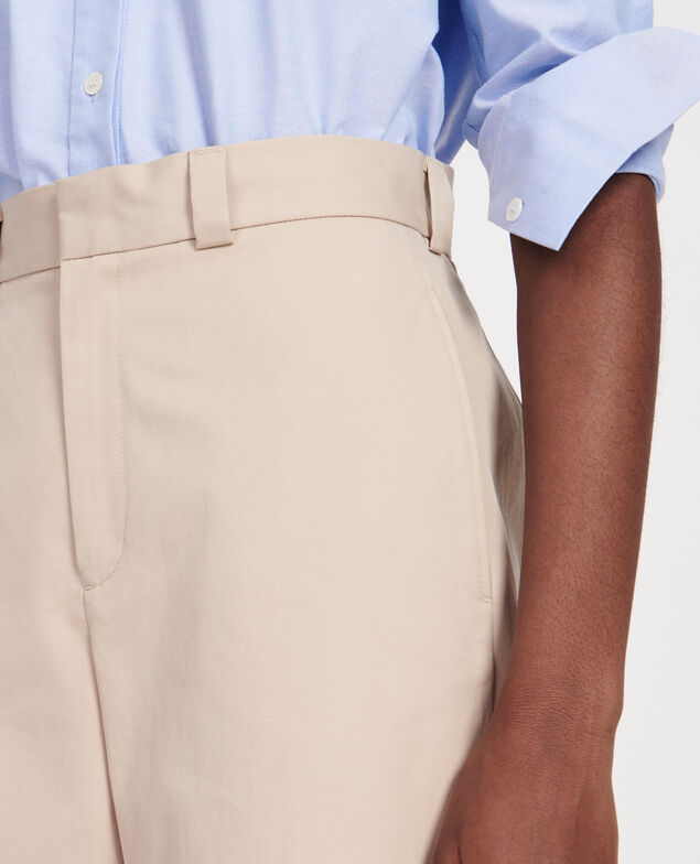 Cotton boyfriend trousers Oxford tan