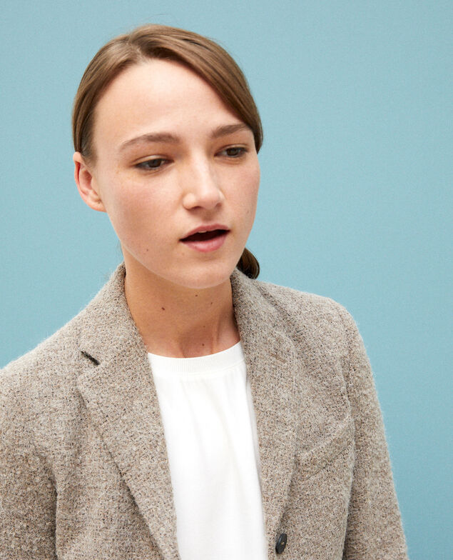 Wool blend blazer Beige
