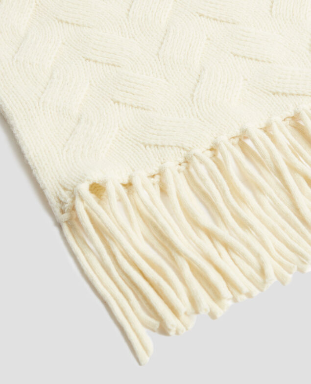 Wool scarf I010 glass green beige