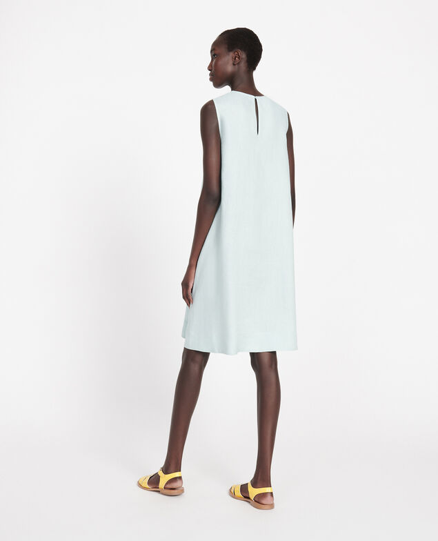 100% linen dress Blue haze