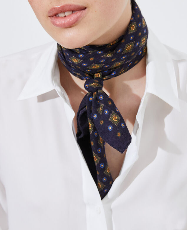 Printed wool scarf Night sky