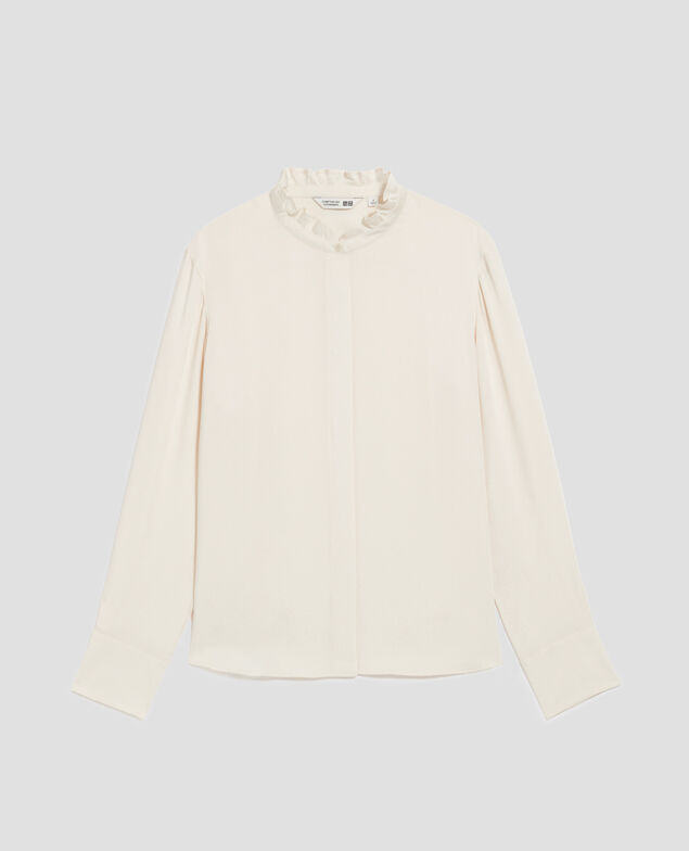 Fluid ruffled shirt U300 natural