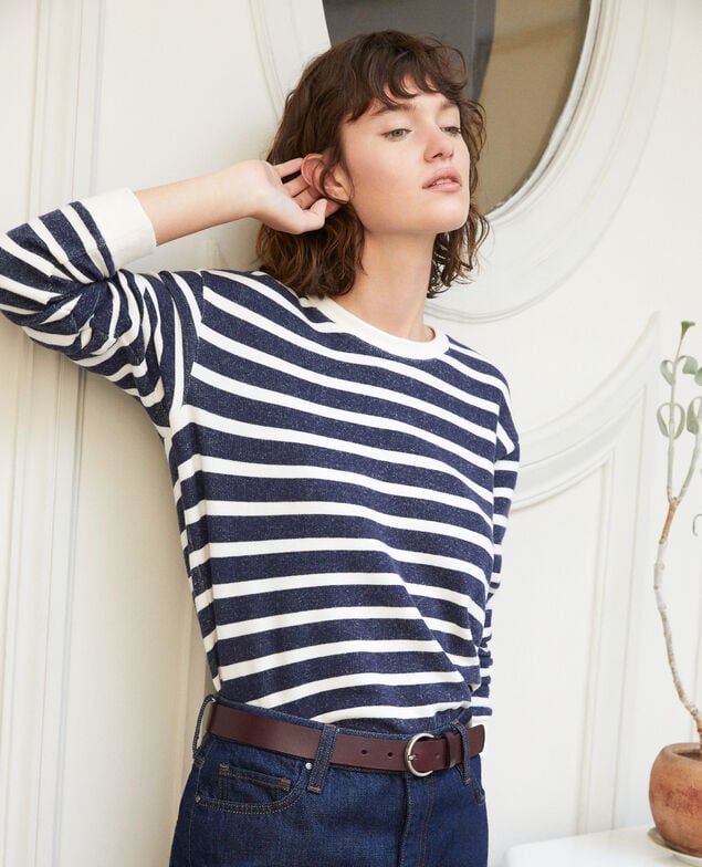 Striped sweatshirt White