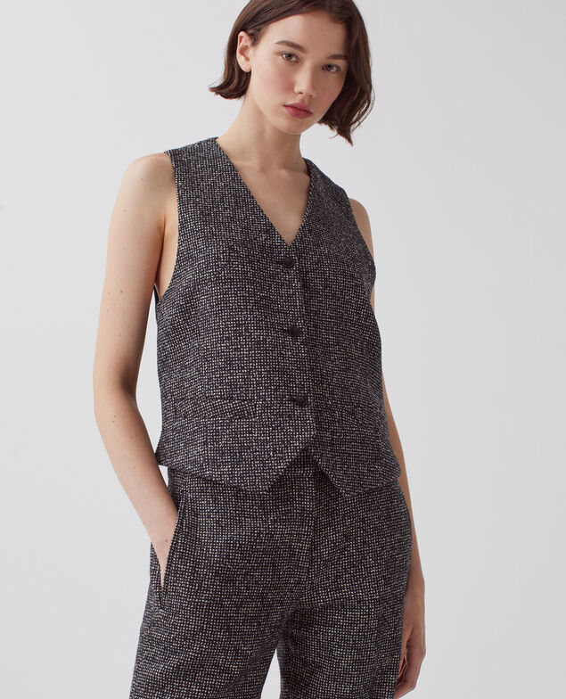 Waistcoat I097 neppie black