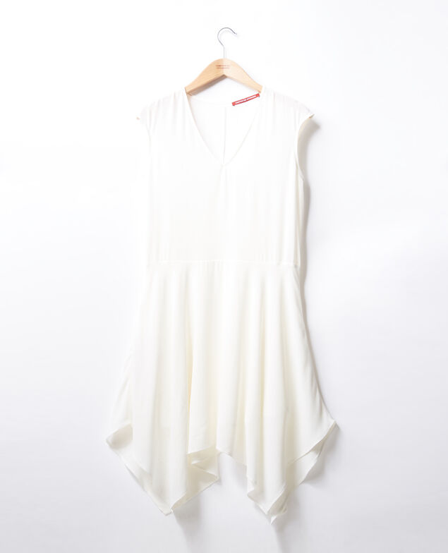 V-neck dress White