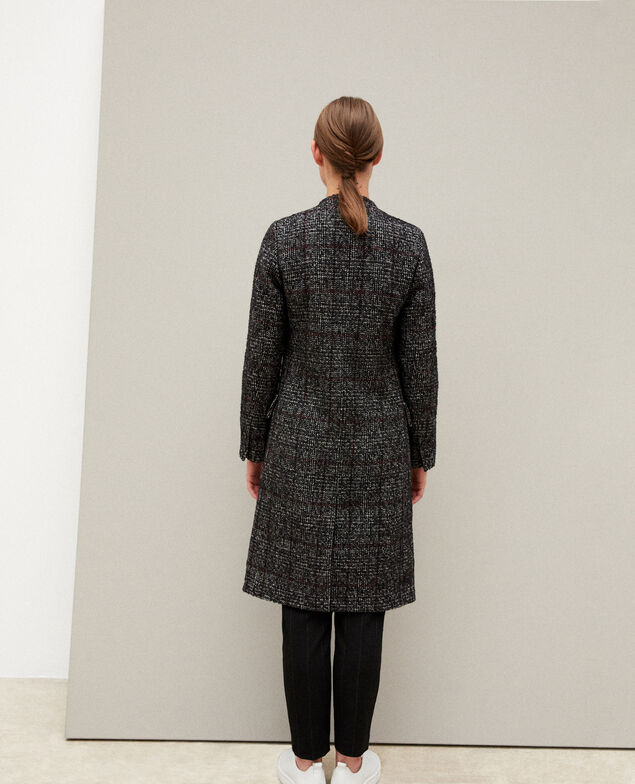 Straight fit coat Black