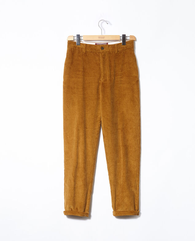 Ribbed corduroy trousers Golden brown
