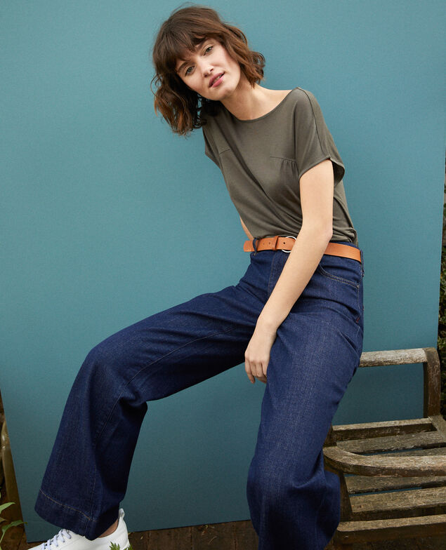 Round neck t-shirt Olive night