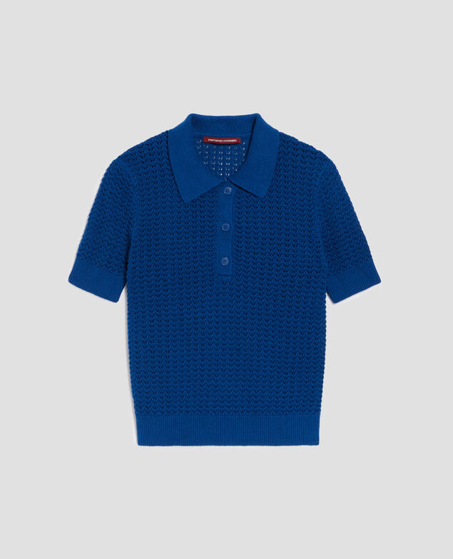 Short-sleeve polo jumper H652 wisteria