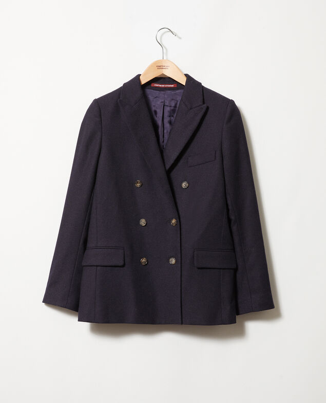 Wool blend blazer Dark navy