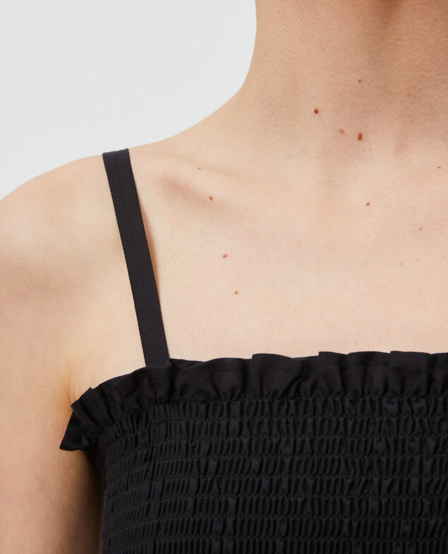 Cotton and silk maxi dress Black beauty