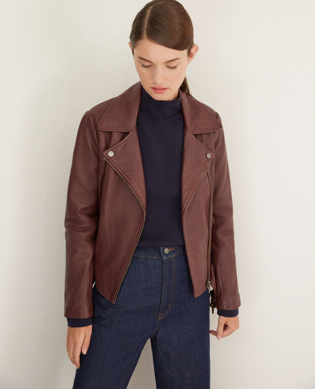 Timeless leather jacket  Decadente chocolate