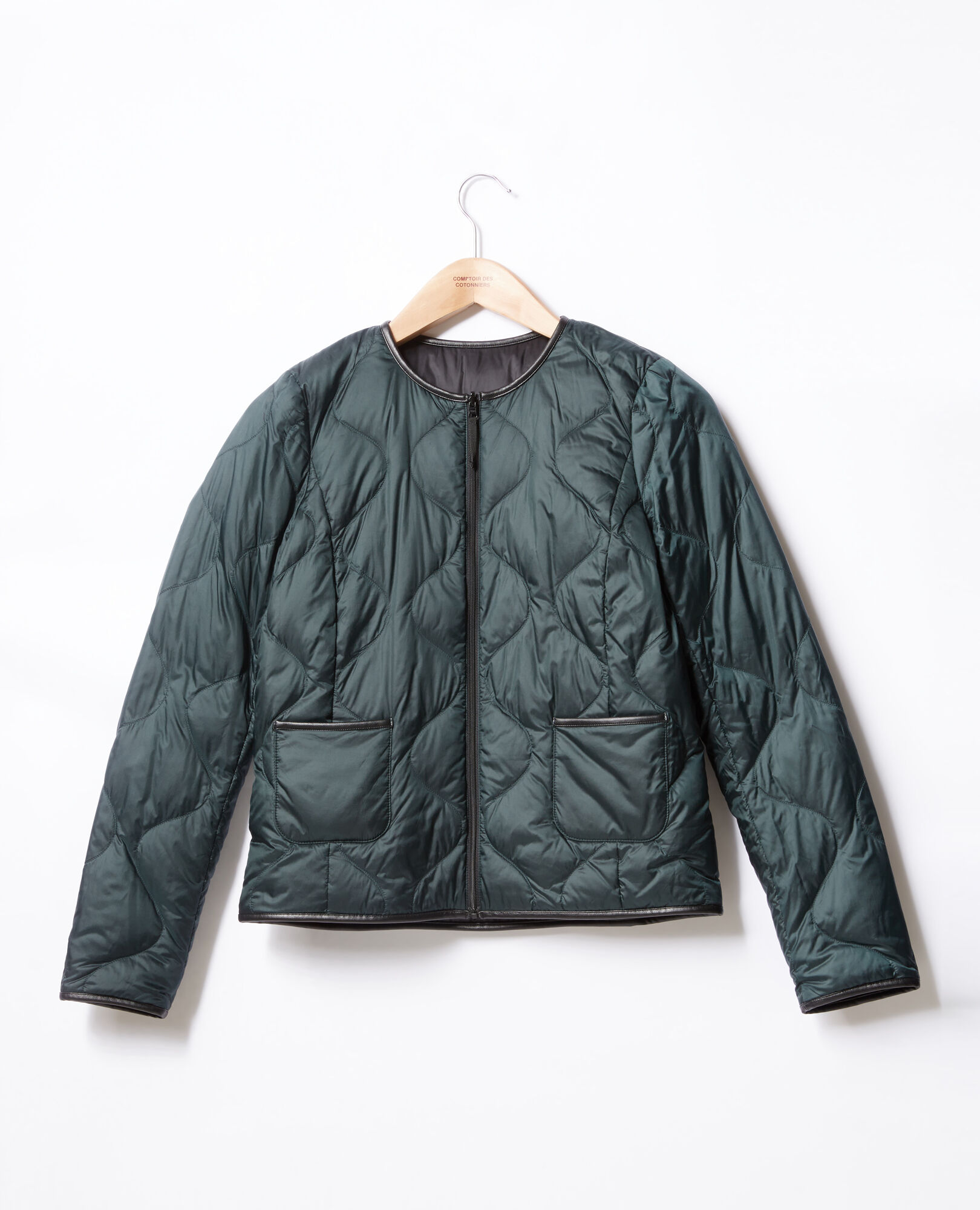 Reversible padded jacket green - Comptoir des Cotonniers
