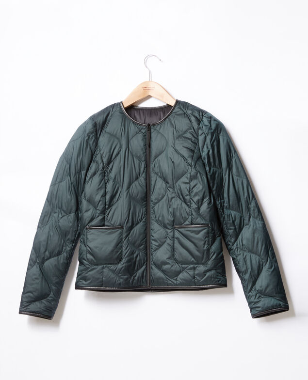 Reversible padded jacket Green