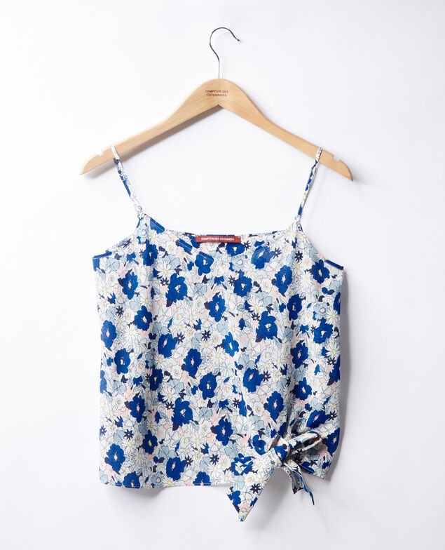 Silk cami Summer bloom ultra marine