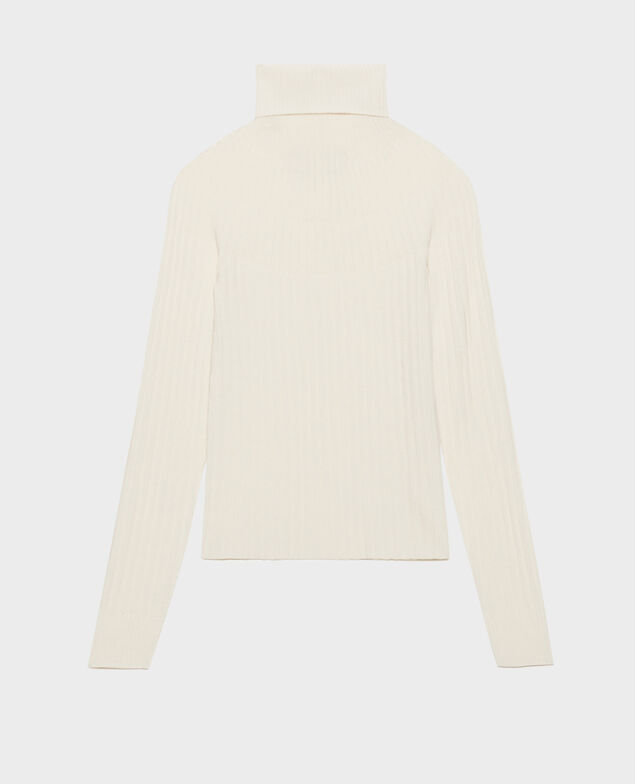 Merino wool turtleneck jumper 8843 00 white