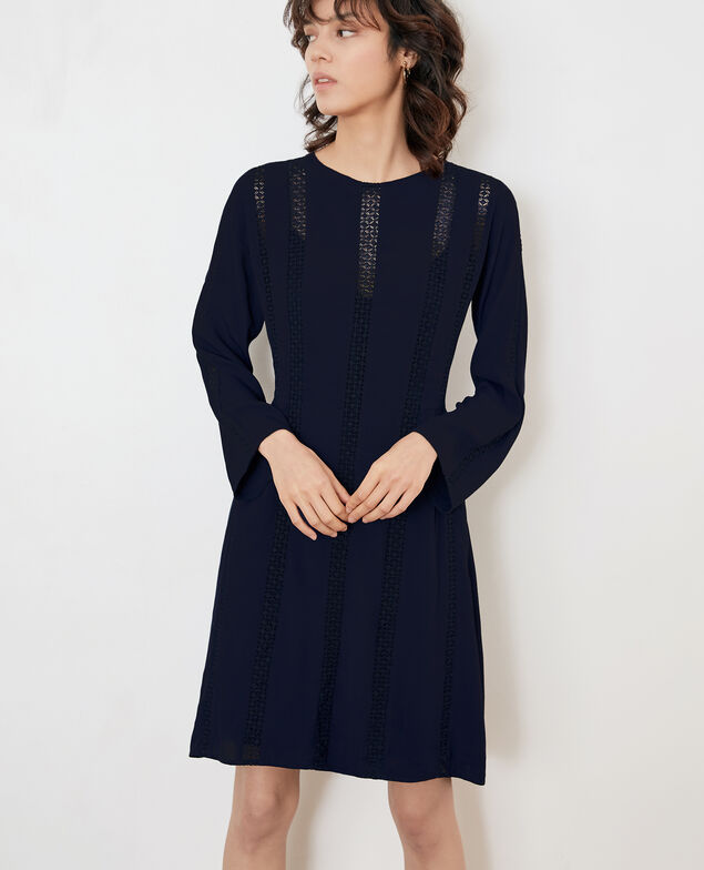 Dress with lace Marine