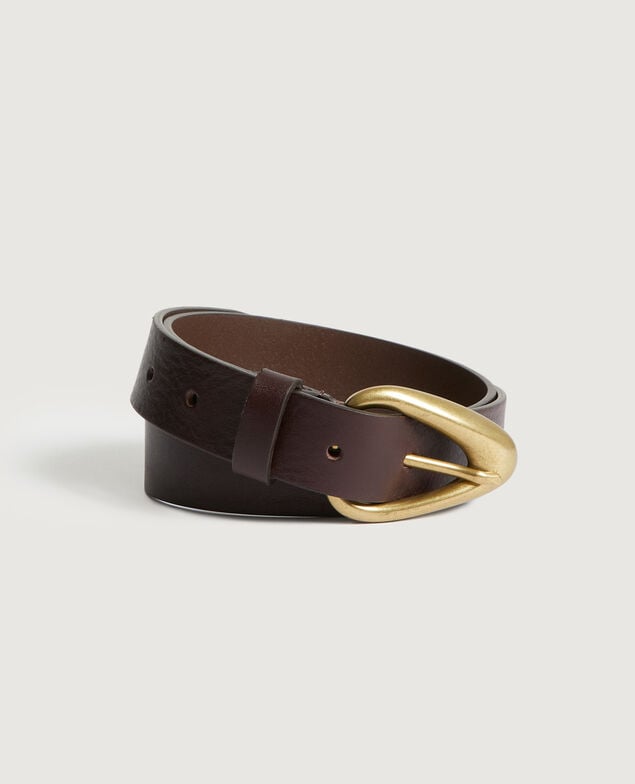 Leather belt K340 bone brown