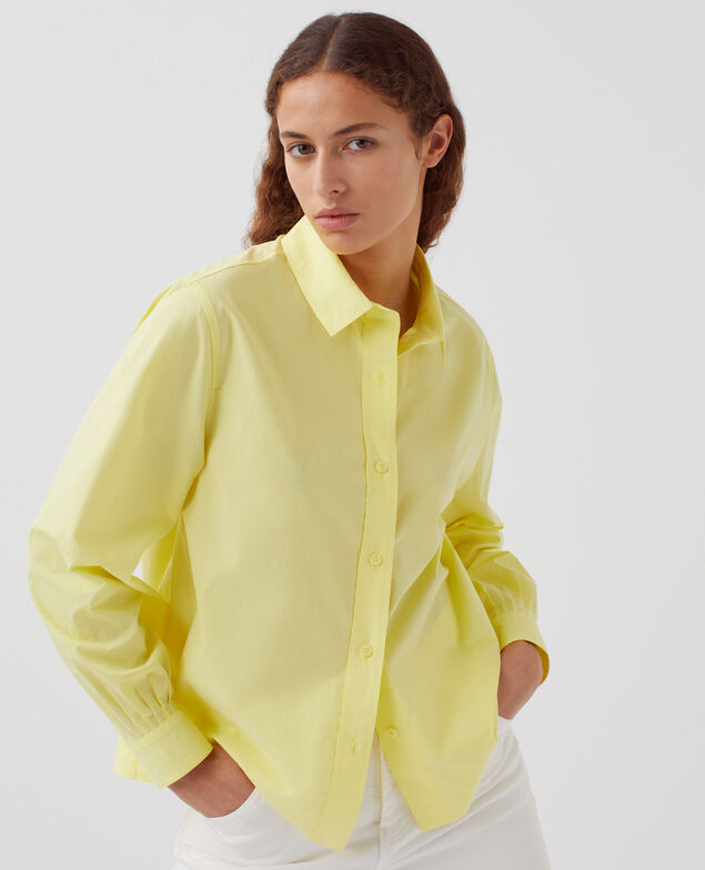 Loose cotton shirt H431 blazing yellow