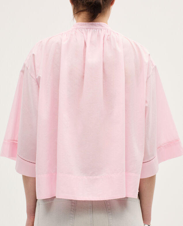 Cotton voile blouse K100 bloom pink