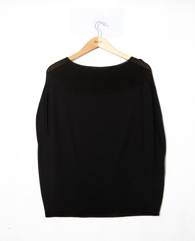 Bubble-shaped whole garment jumper Noir