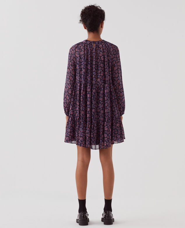 Floaty mini dress I691 indienne navy