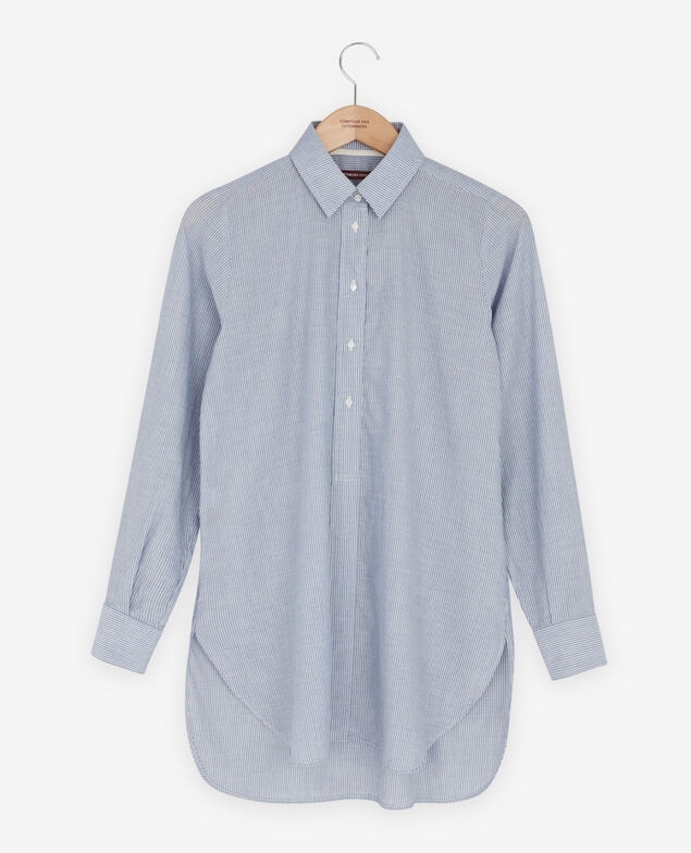 Striped oversize shirt Stone blue stripes