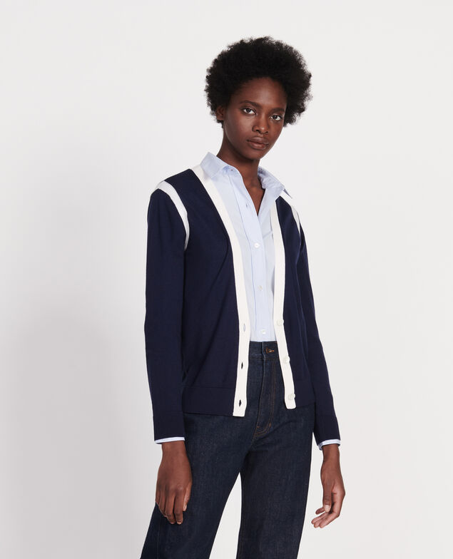 Cardigan Stripes maritime blue gardenia